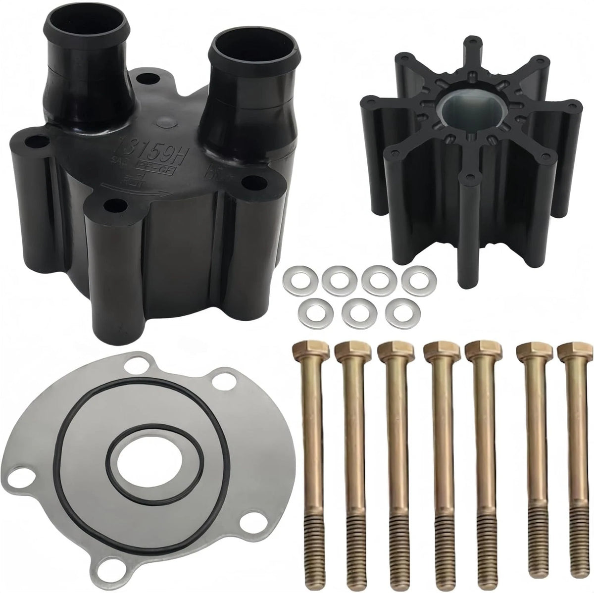 For Mercury Quicksilver MerCruiser 46-807151A14 Sea Water Pump Impeller Kit Body
