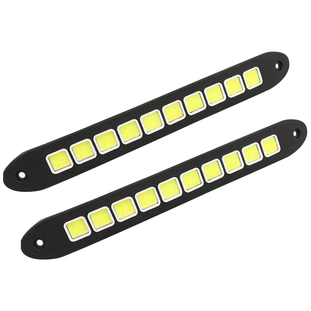 Lights Car Daytime Exterior Flexible LED Lamp Lights Silica Gel+LED 12V