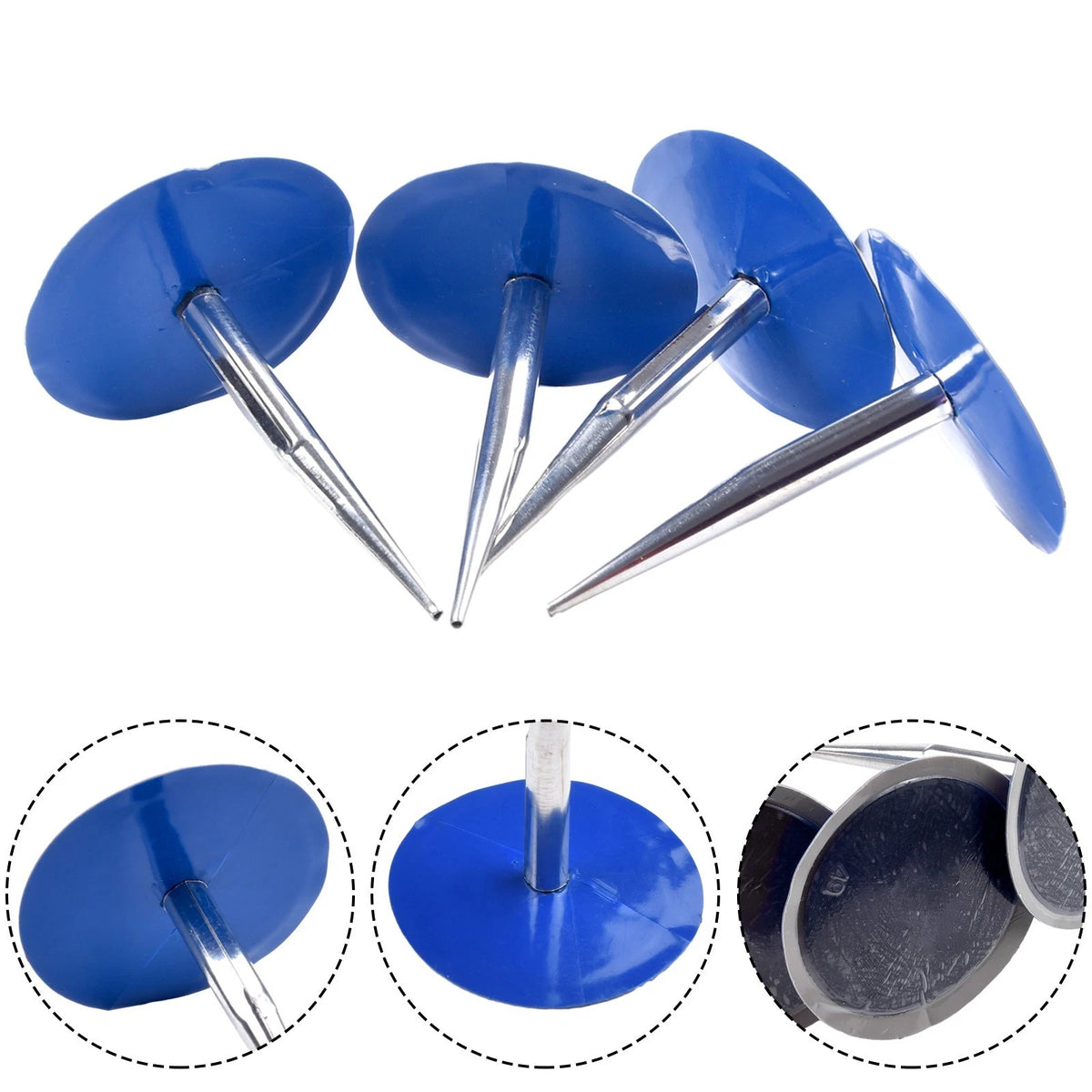 4Pcs,36mm Dia Tire Puncture Repair Wired 6mm-Plug Mushroom Patch,for Car Vehicle