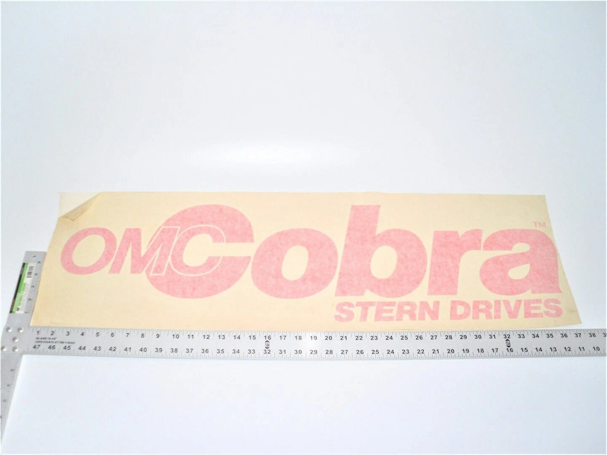 OMC Cobra Sterndrive Motors 37-1/2"x12" Red Wall Sticker Decal *OEM*FREE SHIP*