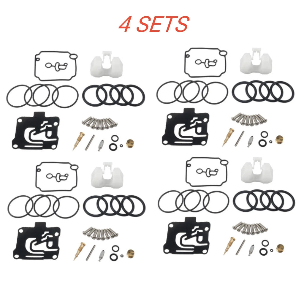 4Set Carburetor Carb Rebuild Repair Kit for Yamaha F50-T50 HP 4 Stroke 2001-2004