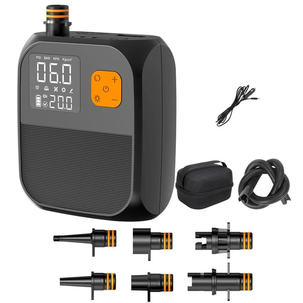 25PSI Electric Pump with Touchscreen 6000mAh Battery for Kayaks and Boats