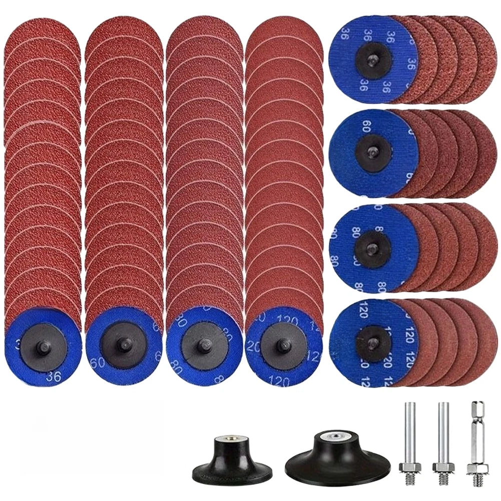 80pcs 2/3 Inch Roll Lock Quick Change Discs for Aluminum Oxide Grinding