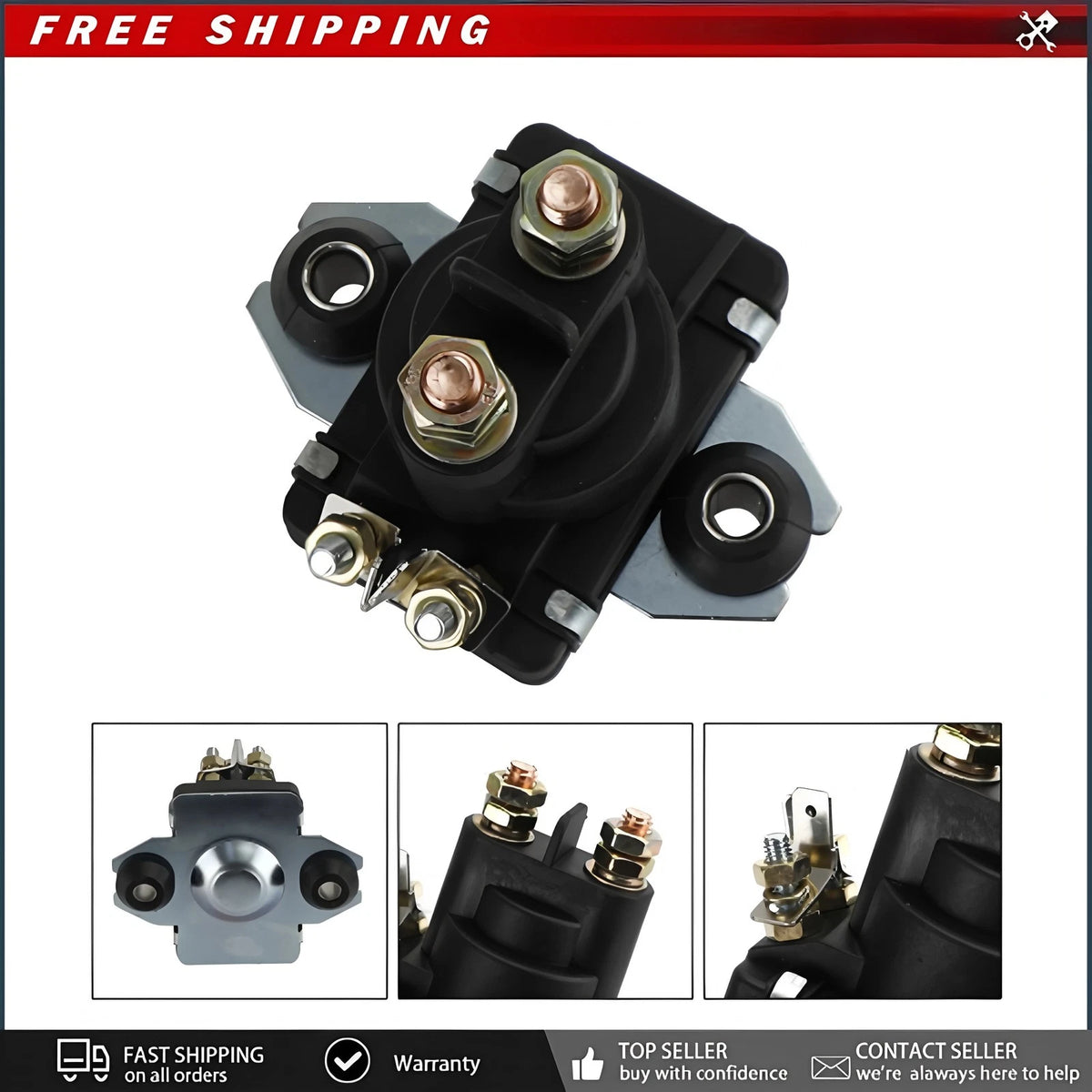 Solenoid Relay for Yamaha Outboard 20 25 30 40 HP 65W-81941-00 65W-81941-01