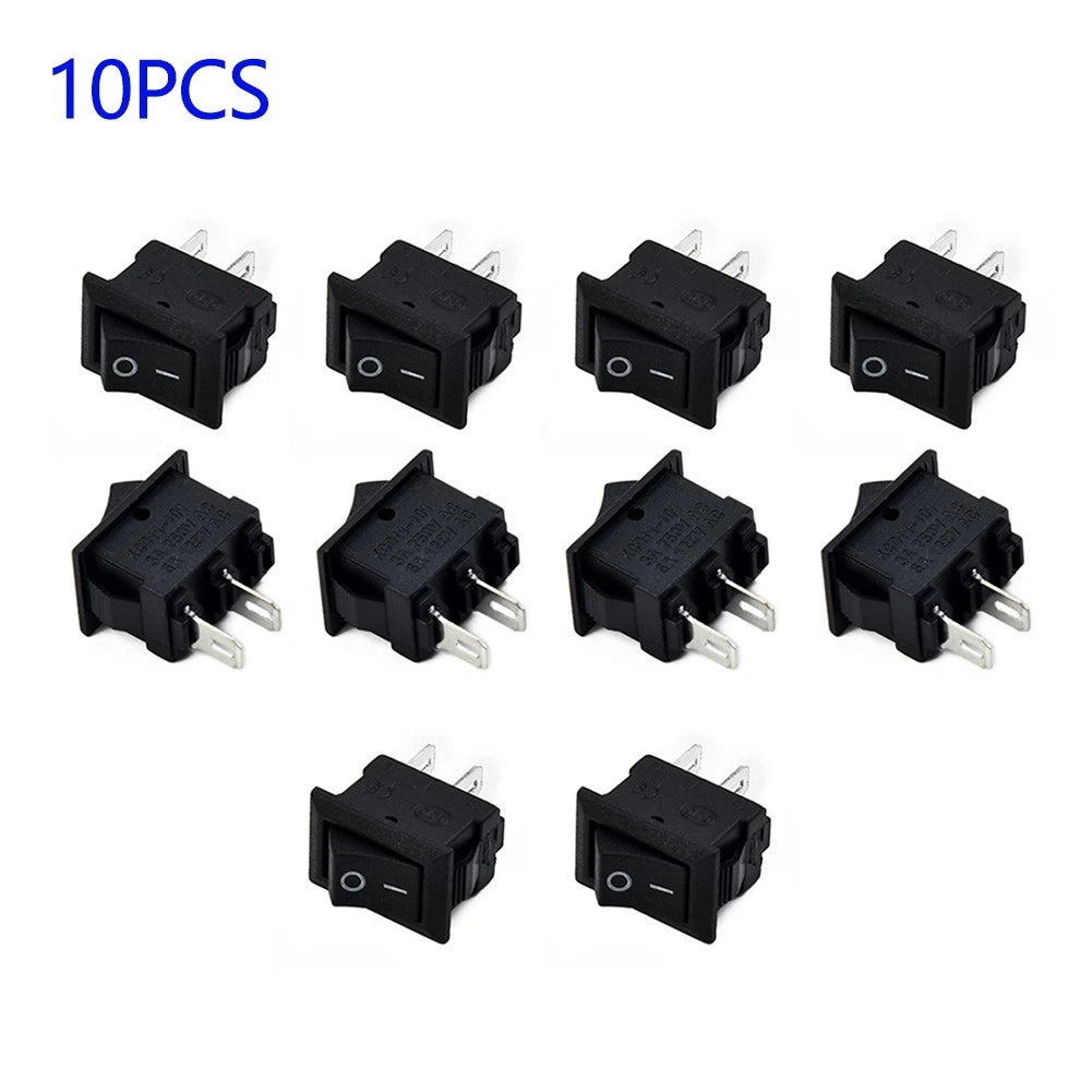 10*15mm 10pc Car Truck Round 12V 16A 2-Pin ON/OFF Rocker Switches for Coffee Pot