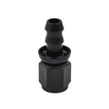 6AN AN6 Female to 3/8?? Straight Push on Barb Hose Adapter Swivel Fitting-Black