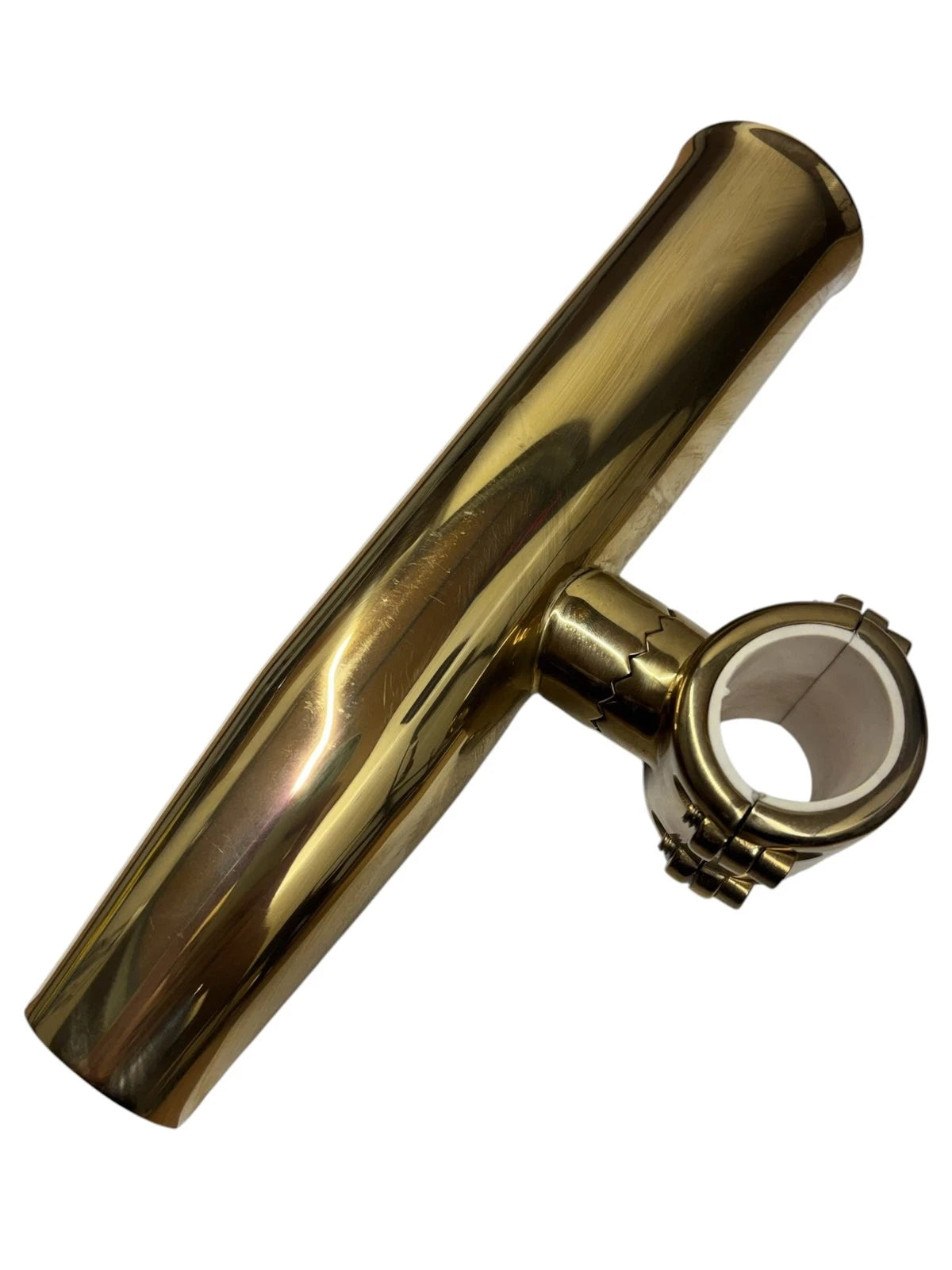 Tigress Gold SS Adjustable Rod Holder for 1 3/8 in OD Pipe Horizontal Mount