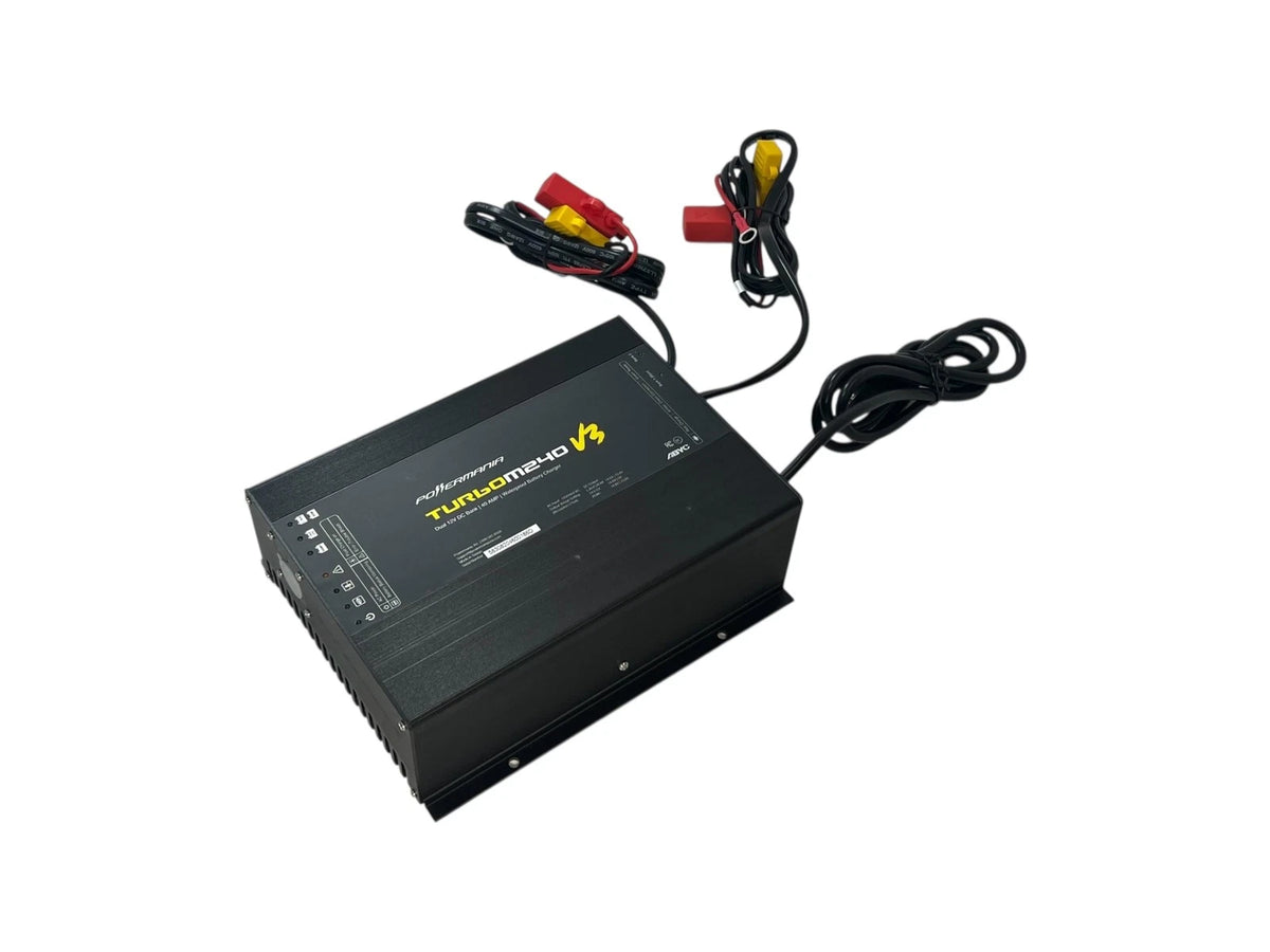 Powermania M240V3, Waterproof Battery Charger, Dual 12V Bank, 40 Amp, , OEM