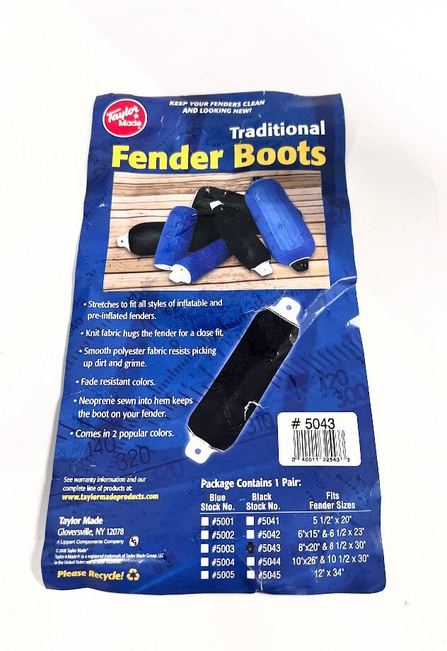 '- - Taylor Made 5043, Black Fender Boots, 2 Pack