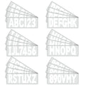 4 Sets of 3" Marine Boat White Sticker Decal A-Z Letters and 0-9 Numbers