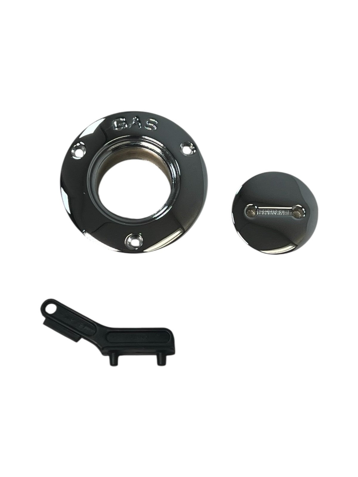 Perko 0528 Gas Deck Fill, 3 5/8in Flange OD, for 1 1/2in Pipe, with Key, OEM