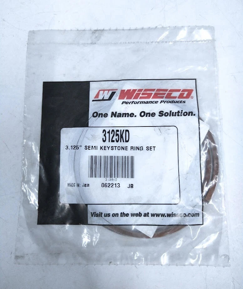 Wiseco 3125KD, Semi Key Stone Ring Set 3.125''