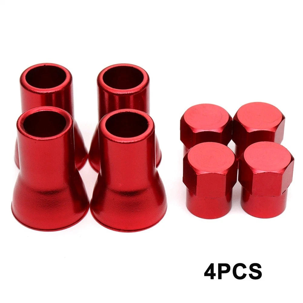 Stem Sleeves+Hex Cap Air-Valve CAP&Sleeve Cover Aluminum Tire Wheel Stem