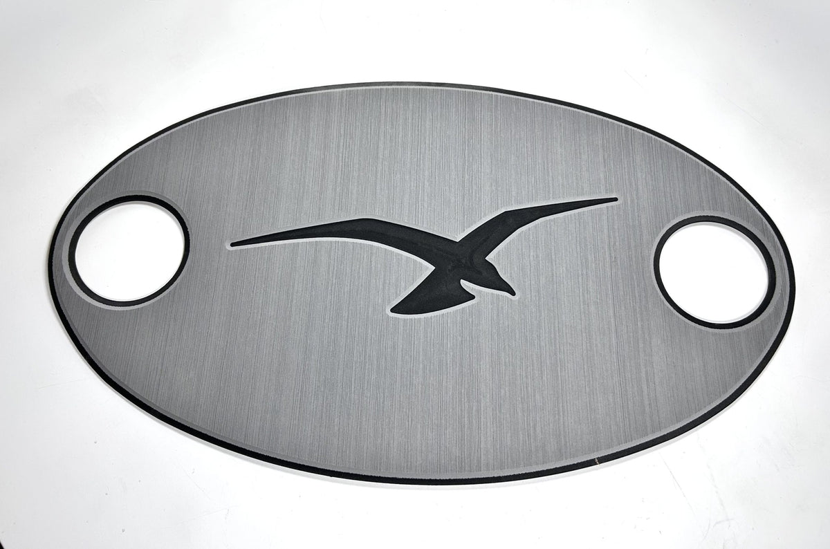 Proline Adhesive Oval Table Top Grey Inlay for Springfield 18 X 30 Table