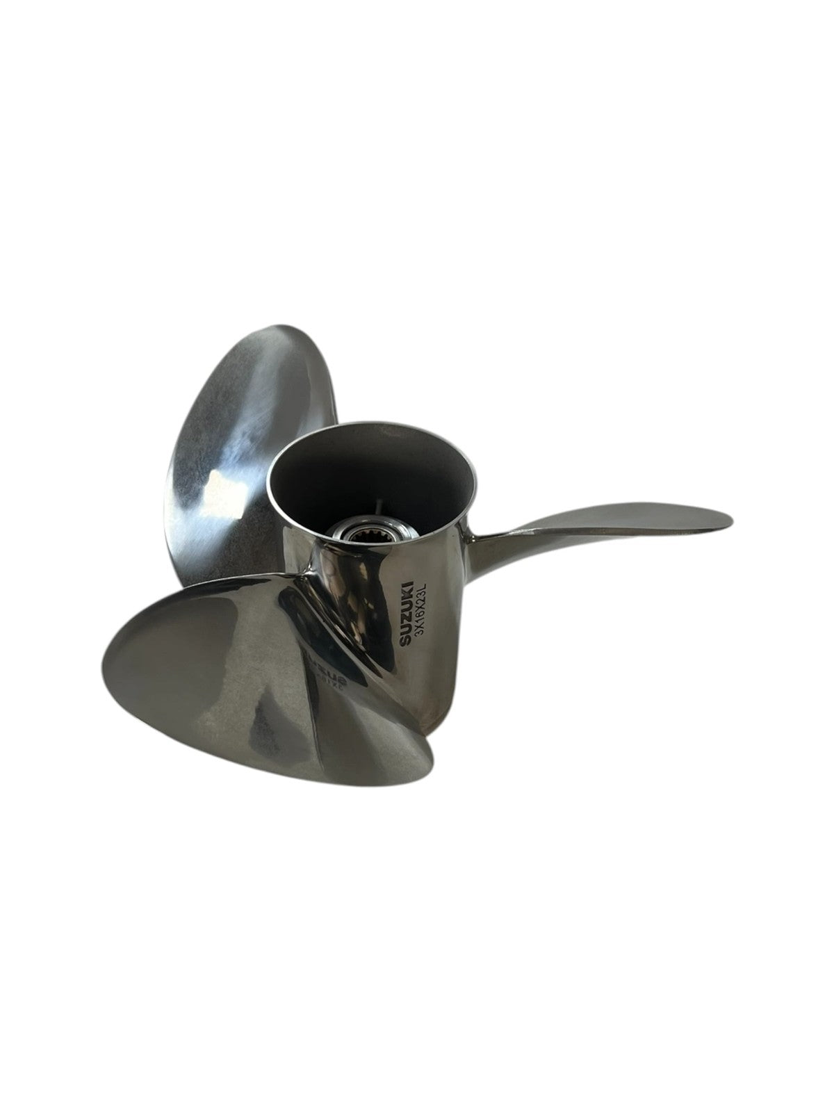 Suzuki Marine 3 X 16 X 23L LH, Stainless Steel Watergrip Hub Propeller, OEM