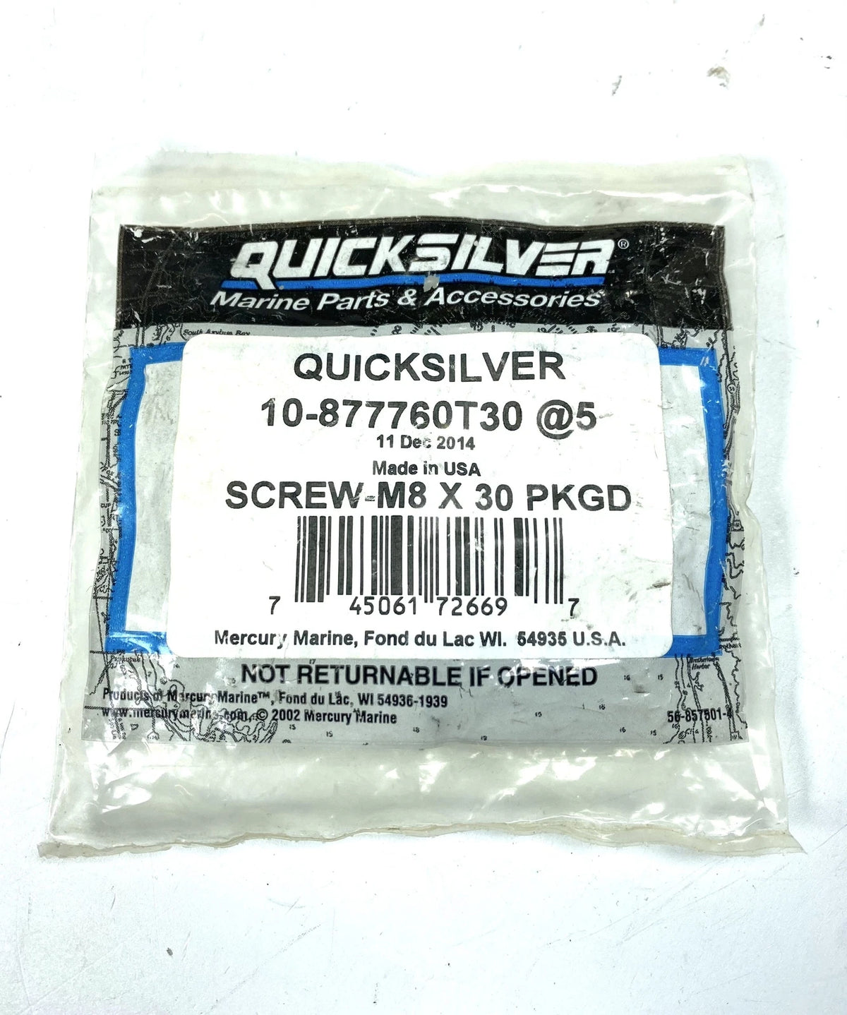 '- - Quicksilver 10-877760T30 , Screw Set , OEM - 5 Pack
