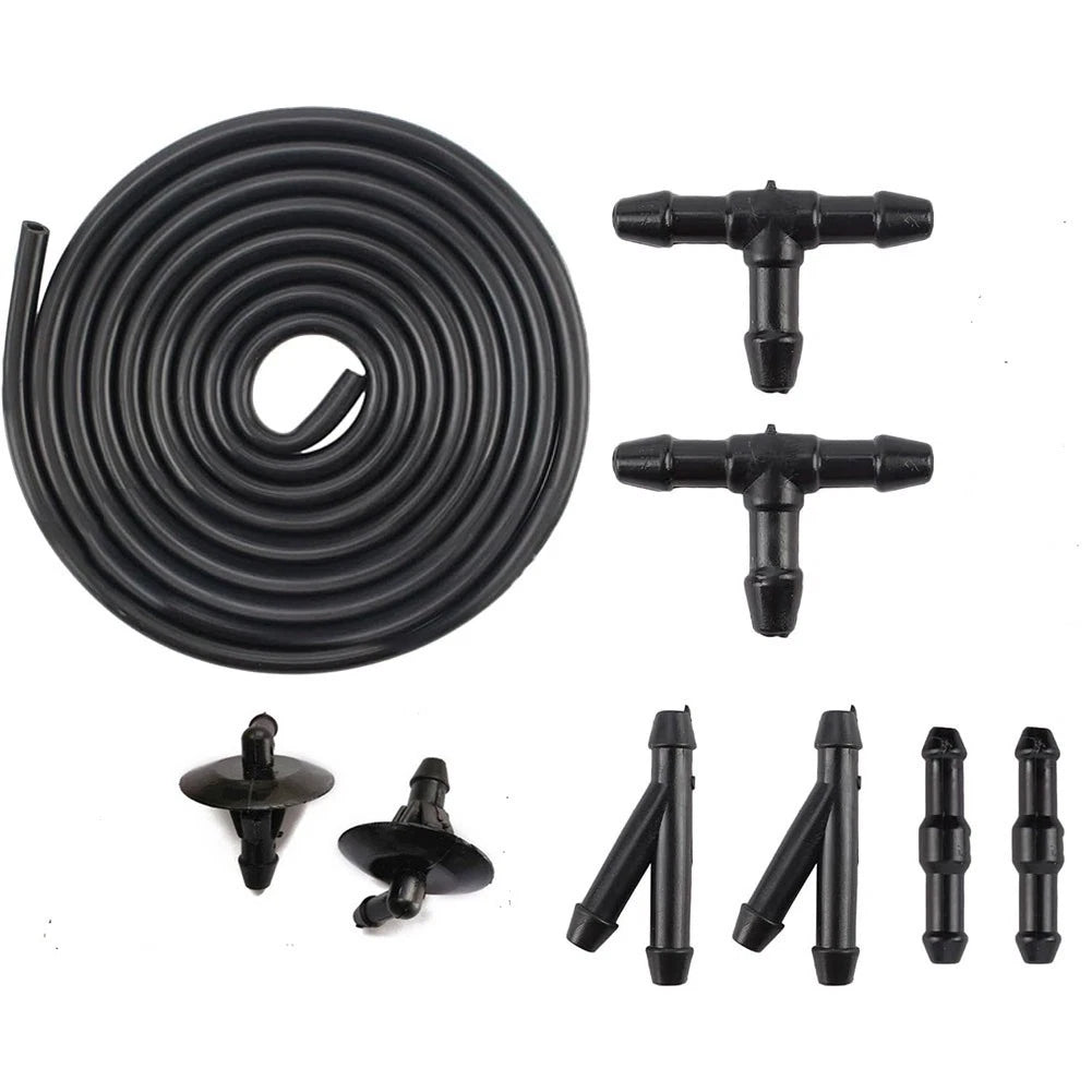 Premium Car Windshield Wiper Washer Spray Nozzle Hose Set Improved Performance