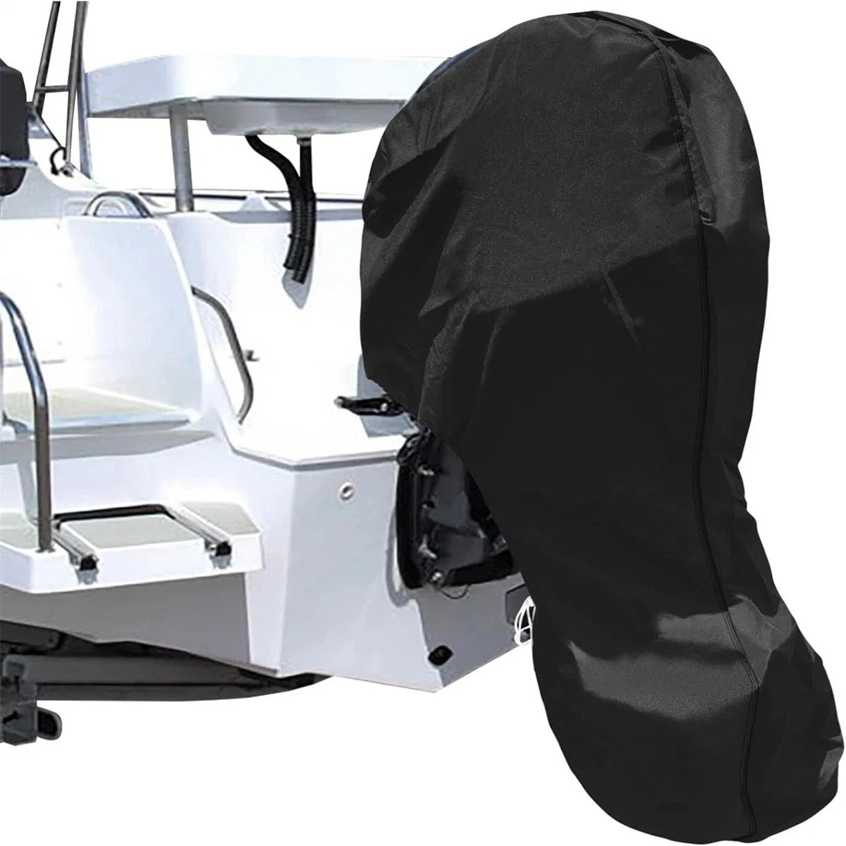 Full Outboard Boat Motor Engine Hood Cover 20-30 HP BLACK Universal Trailerable