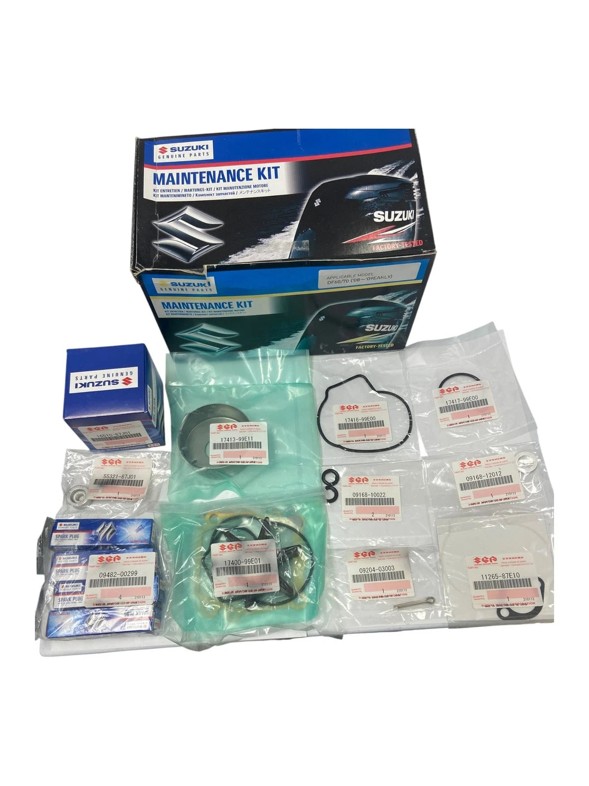 Suzuki 17400-99861 Maintenance Kit DF60/70 ('08~'09 Early) No Fuel Filter, OEM