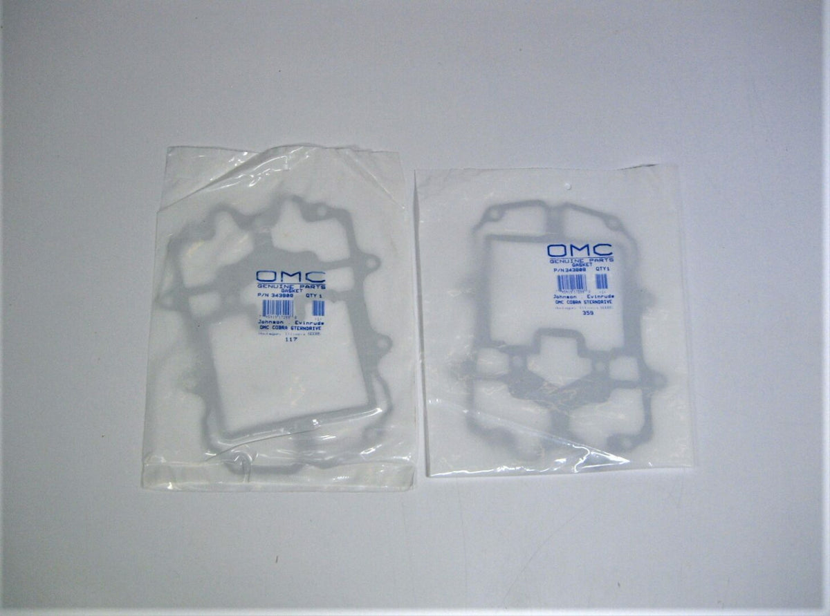 '- - OMC 343809 Evinrude Johnson Exhaust Plate to Adapter Gaskets - 2
