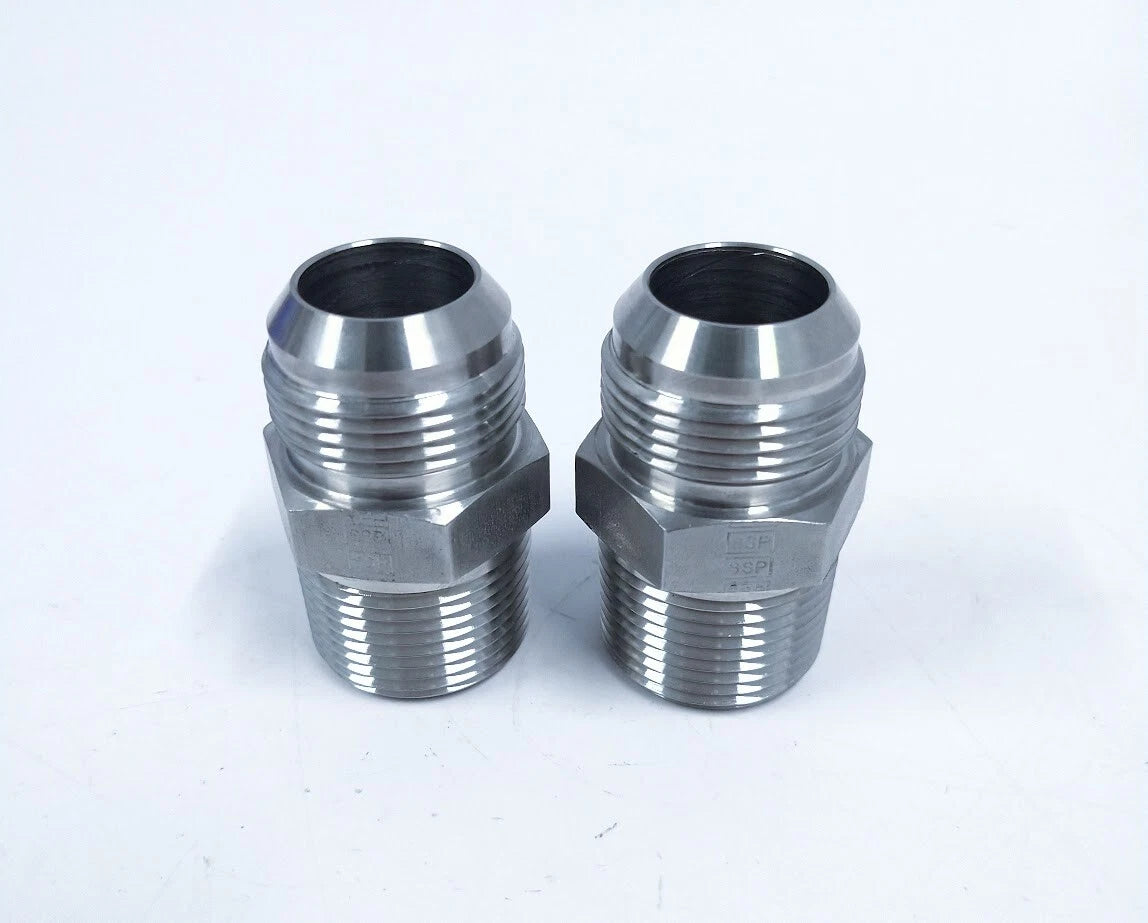 Parker SSP 1" Flared 3/8" NPT 316 Male Connector Fitting - 2 Pack