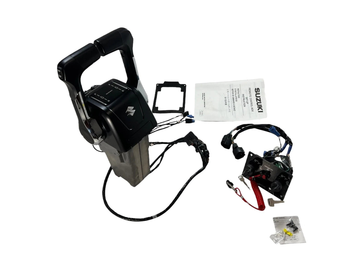 Suzuki 67000-88L11, Dual Engine Mechanical Control Box Kit with Key Switch OEM