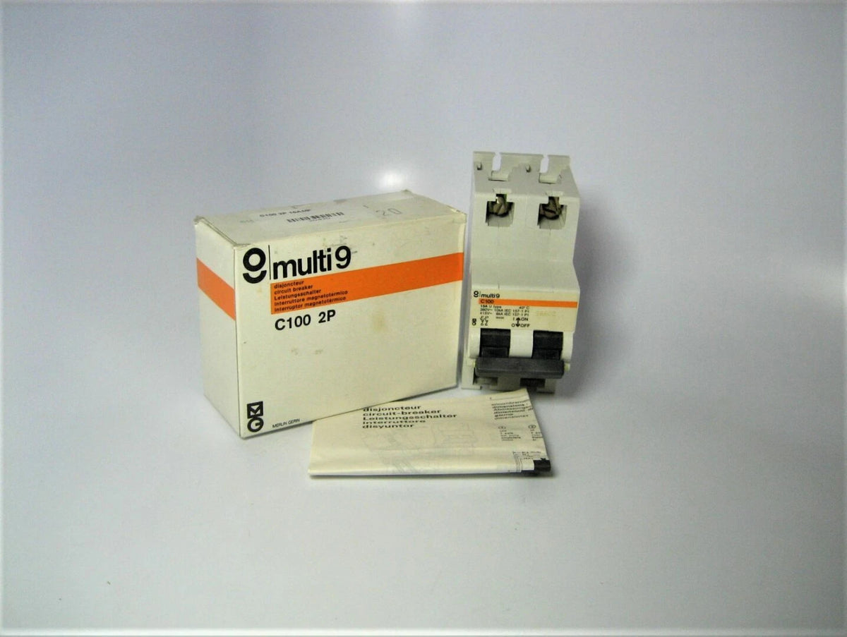 Merlin Gerin 20420 Multi 9 System C100 2-Pole 15 Amp Type U Circuit Breaker