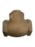 Kitz, 2" Swing Check Valve, 125 PSI, WOG, Bronze, Threaded Female NPT, OEM