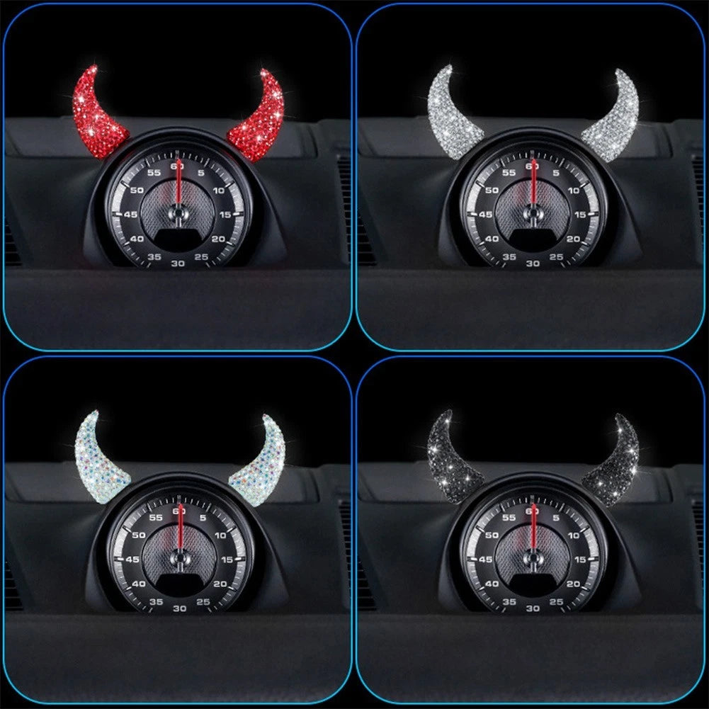 2PCS Rhinestone Corner Car Dashboard Trim, for MINI for Cooper Tachometer Trim