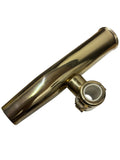 Tigress Gold Stainless Steel Rod Holder for 1 1/8 in OD Pipe Horizontal Mount