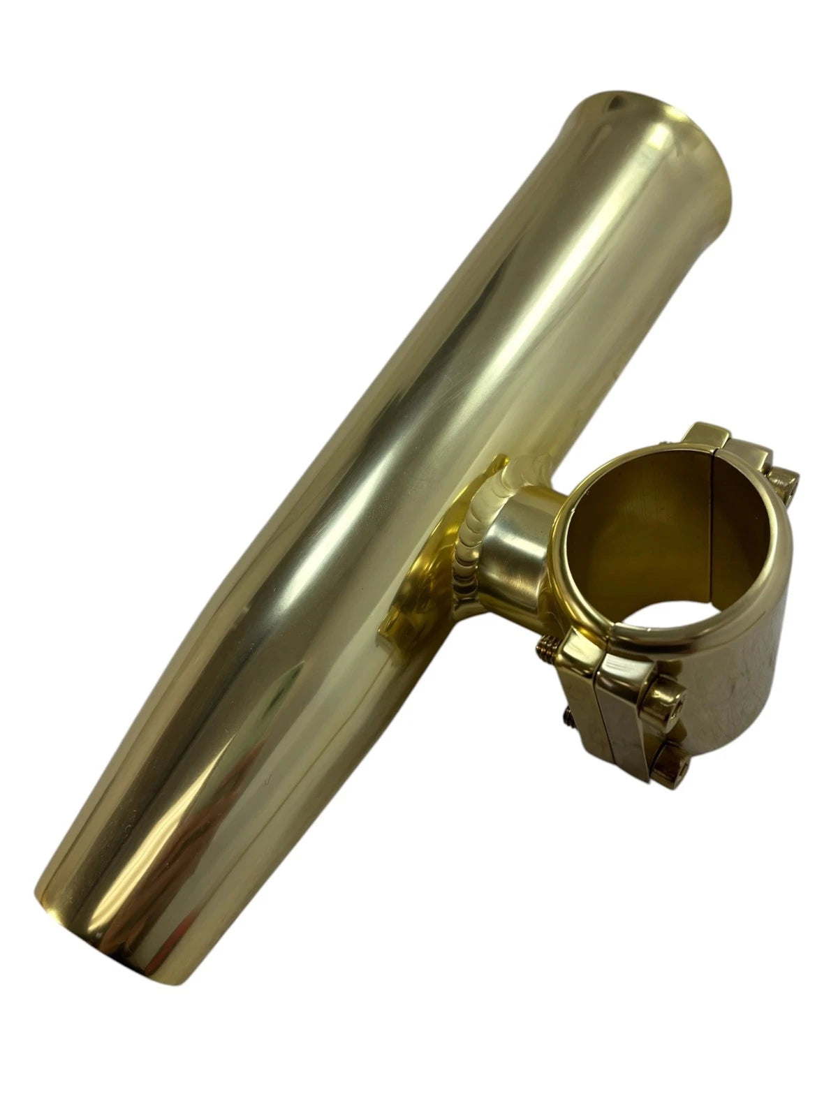 Tigress Gold Aluminum Steel Rod Holder for 1 1/2in OD Pipe Horizontal Mount