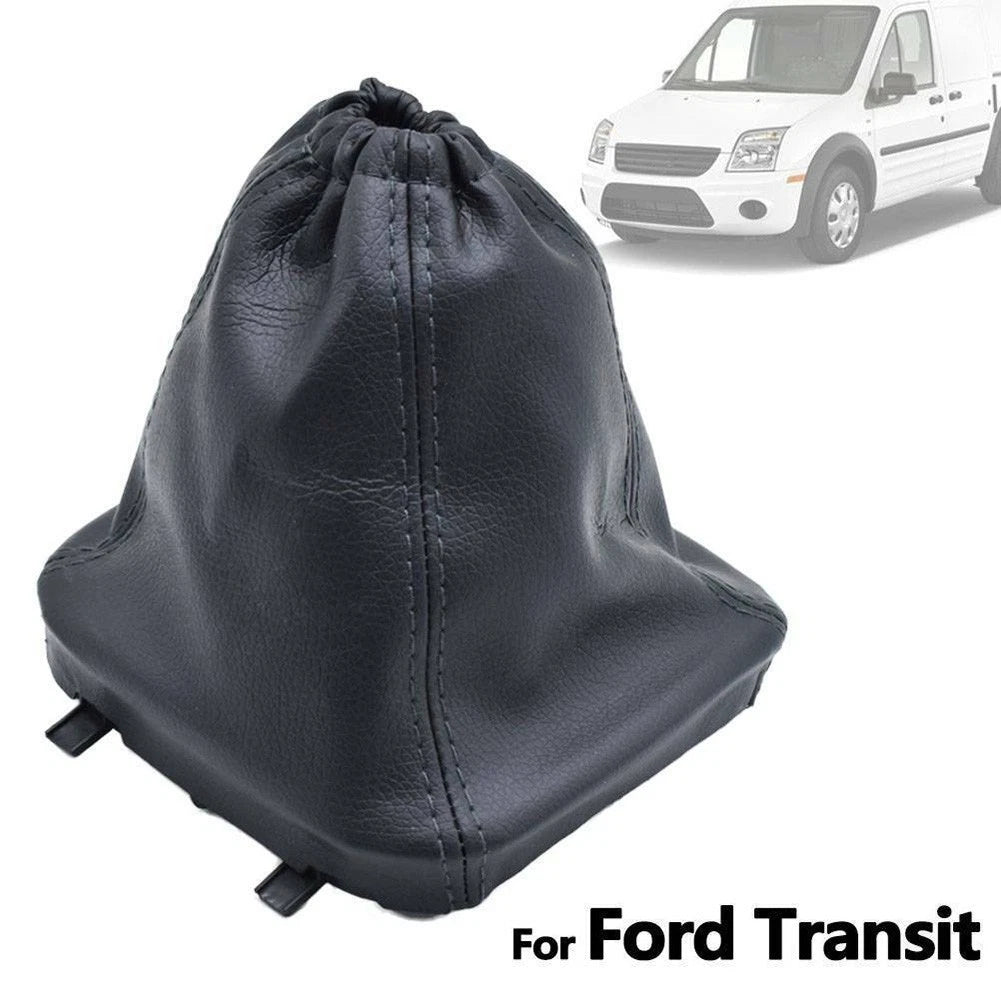 Stylish Black PU Leather Gear for Shift Knob Gaiter for Ford Transit 2006 2014
