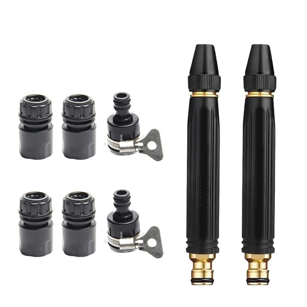 Alloy Car Wash Nozzle for 2 Pack Nipple Connector for Garden Hose High Flow