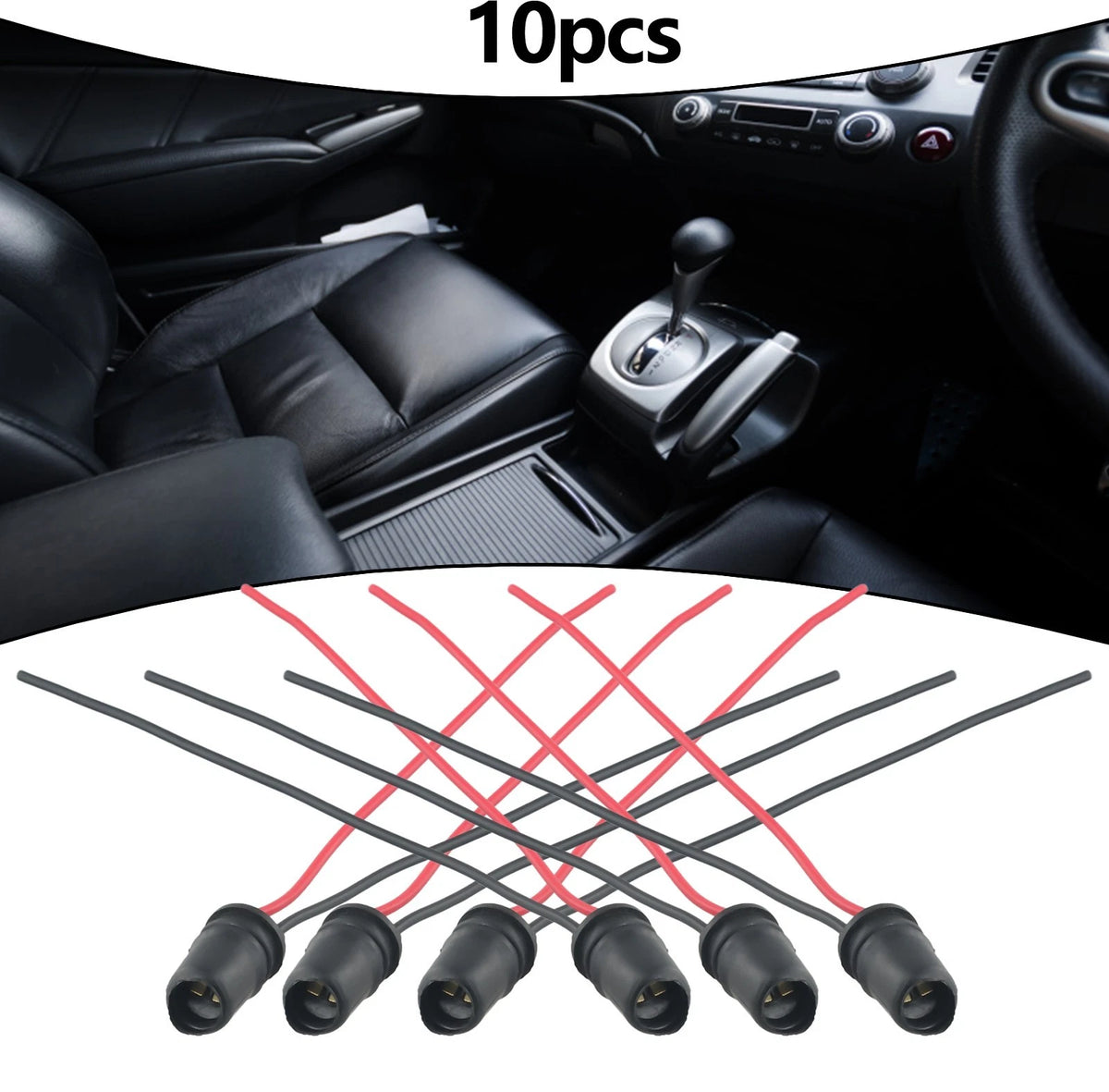 Connector Hole Size Holder LED 10pcs Pro Base Auto Car Light Bulb Socket
