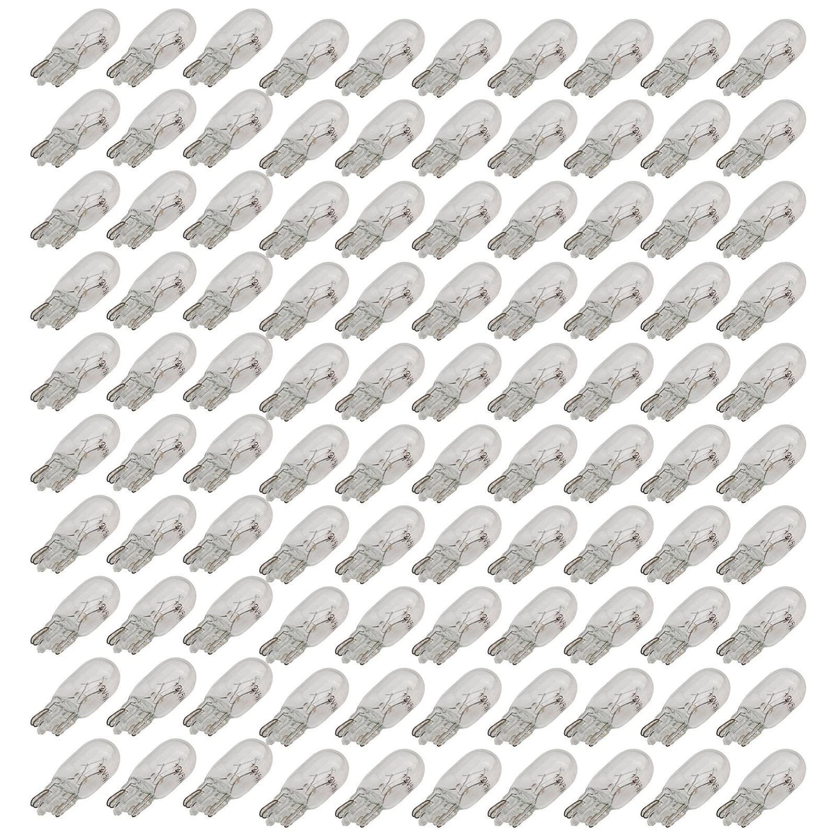 100PCS Clear Wedge Base Incandescent Bulbs Vehicle Lighting Solution