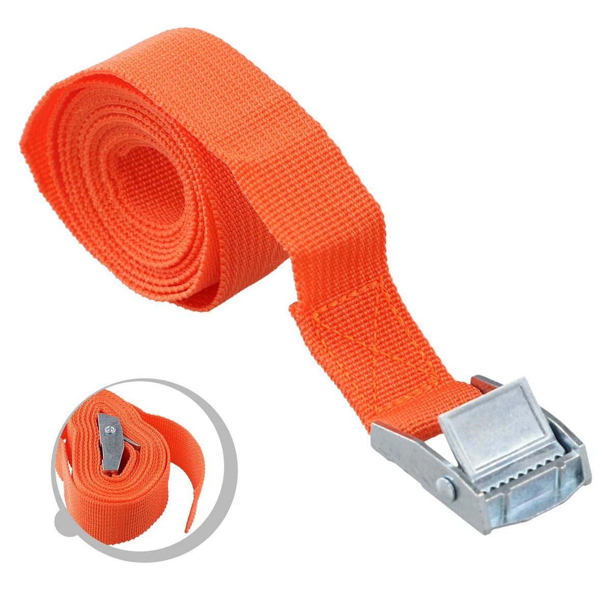 2M Ratchet Tie Down Strap Rail Car Trailer Buckle Straps Luggage Lashing Belt