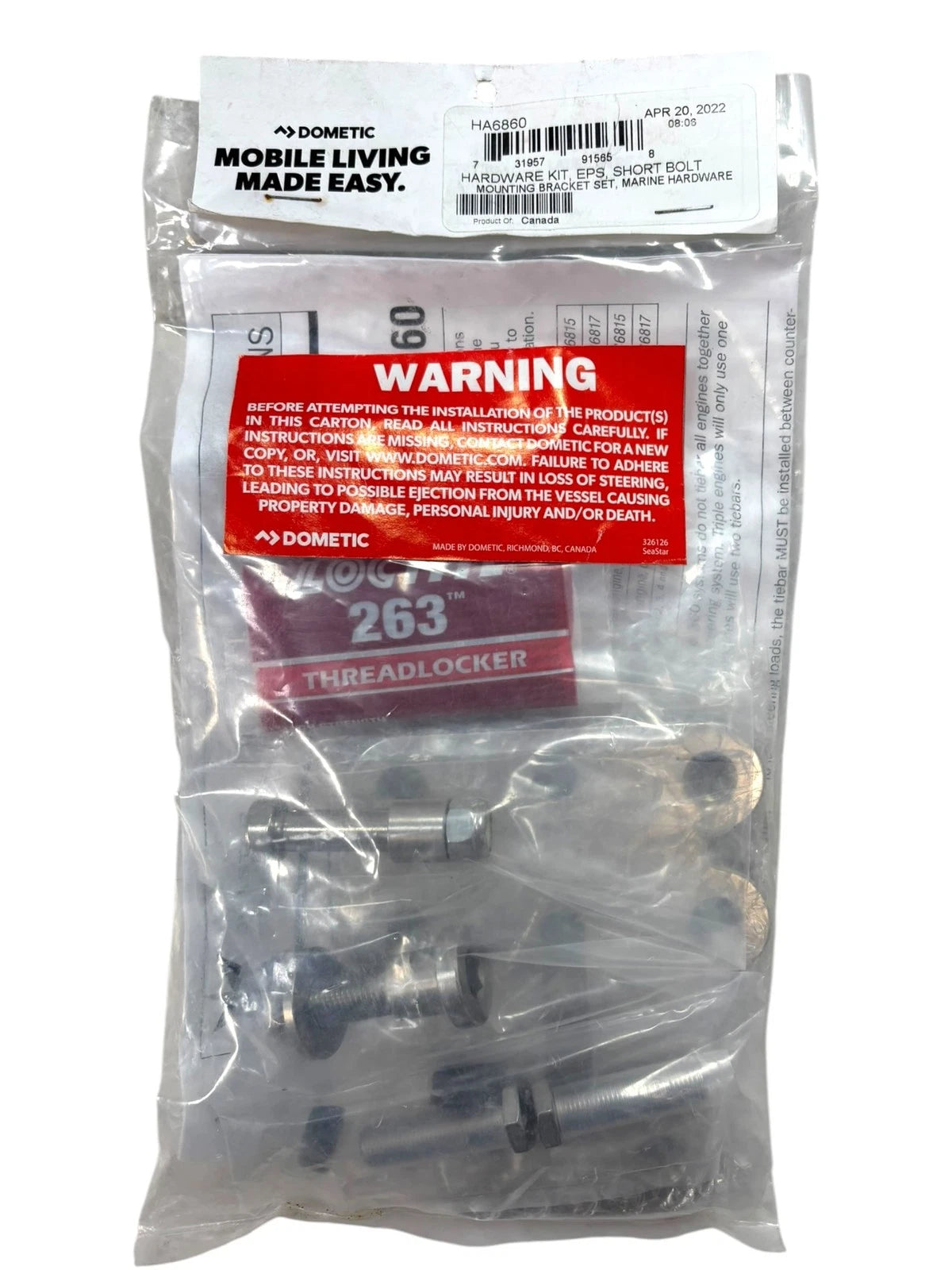 Dometic HA6860, EPS Mounting Plate Hardware Kit, , OEM