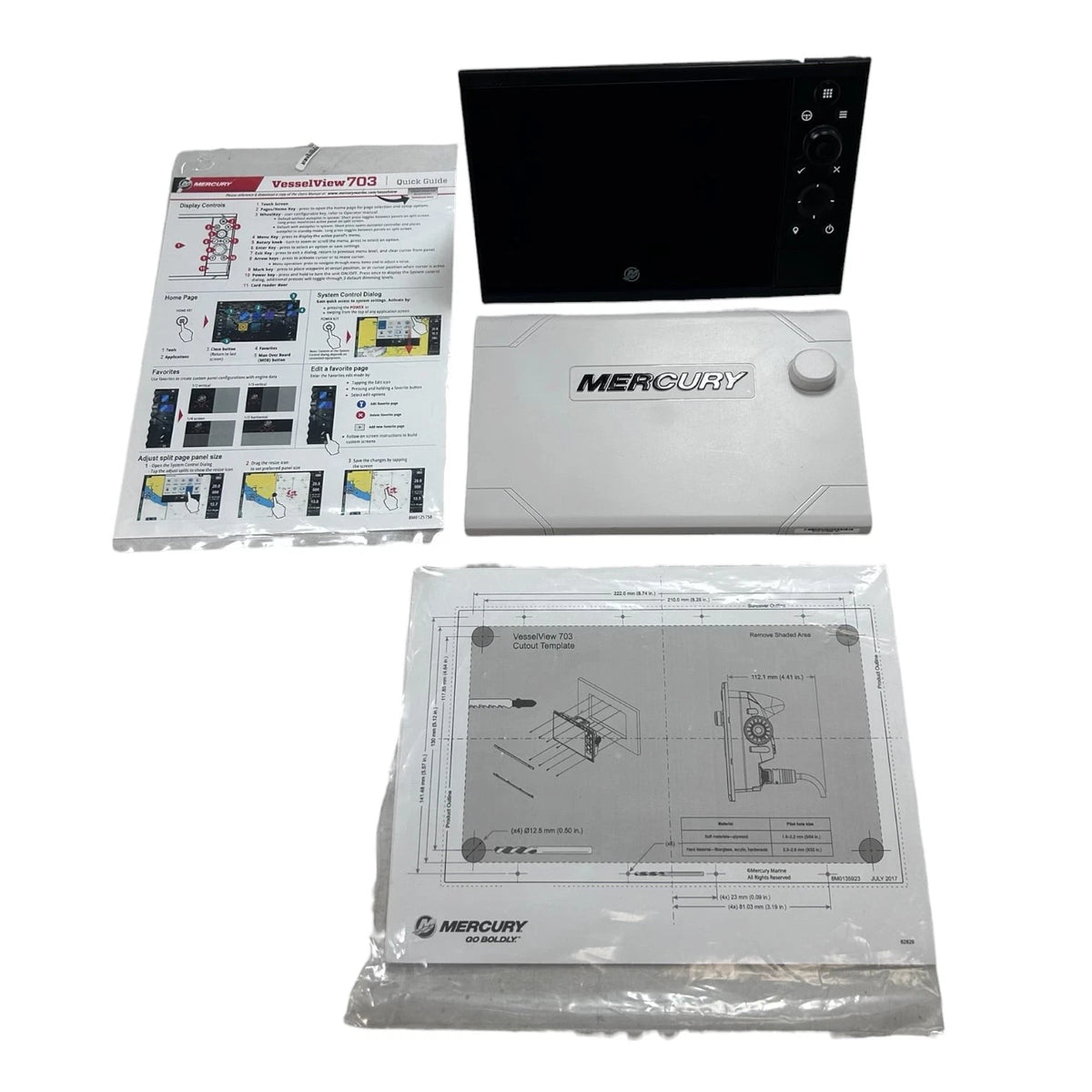 Mercury Vessel View 703, Touch Screen Display with Sun Cover (scratched / Damage)