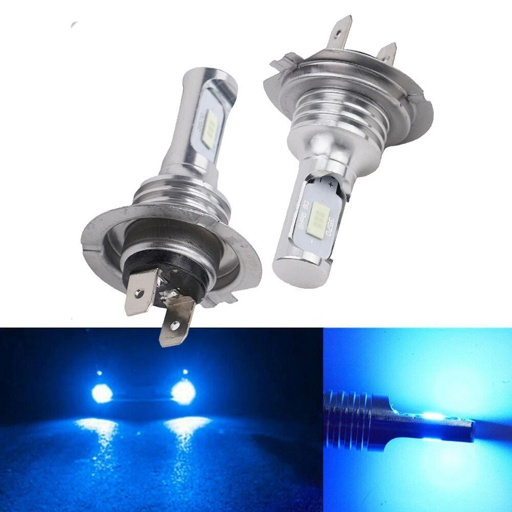 Bright H7 3570 LED 8000K Ice Blue Headlight Bulbs Kit High Low Beam 2400LM
