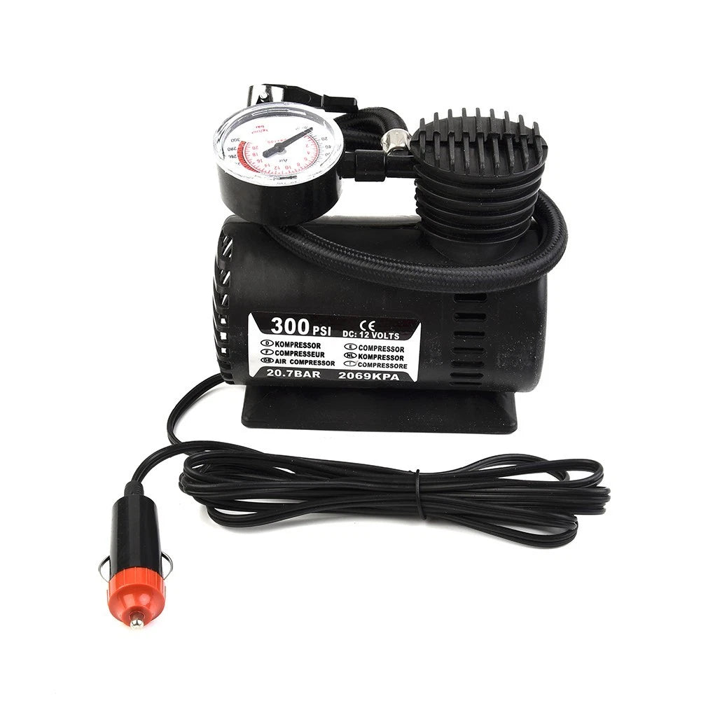 Auto 12V DC Portable Air Compressor Pump/ Tire Inflator for Bike Car Motorcycle