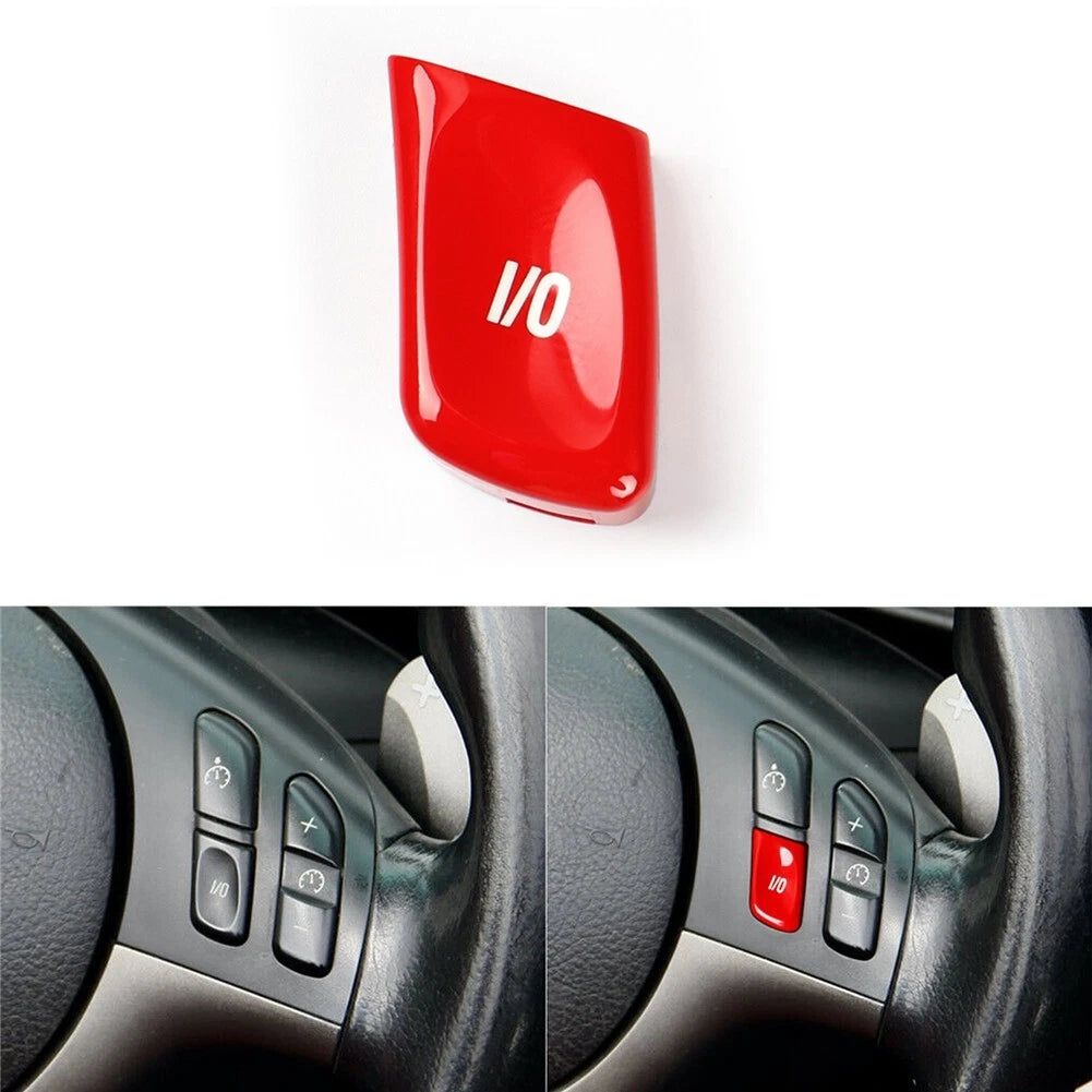 For 3 Series E46 for M3 98-04 ABS Red Replacement Steering Wheel VO Button Cover