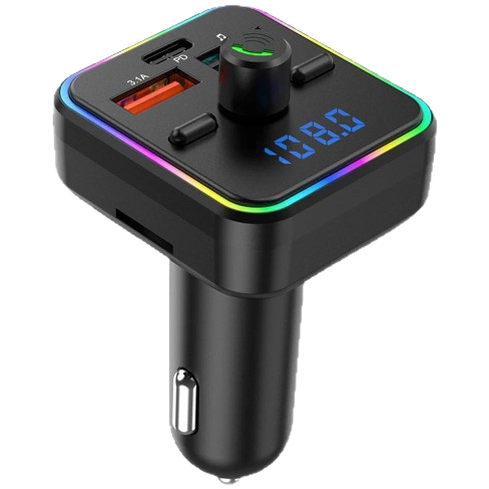 Car Wireless FM Transmitter MP3 Player with USB a and USB C Fast Charger