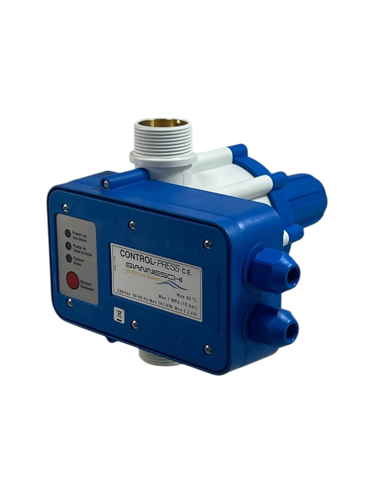 Gianneschi Control Pressure CE, 230 VAC 50-60Hz, 2.2 Bar 1 1/4 Connections