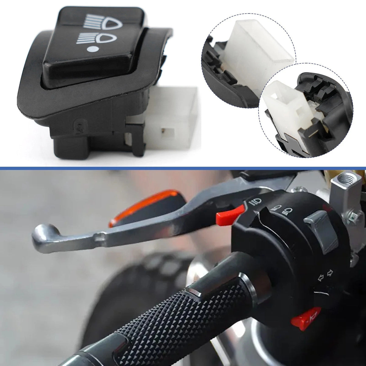 For TRI Motorcycle Headlight Switch No Installation Instruction Required!