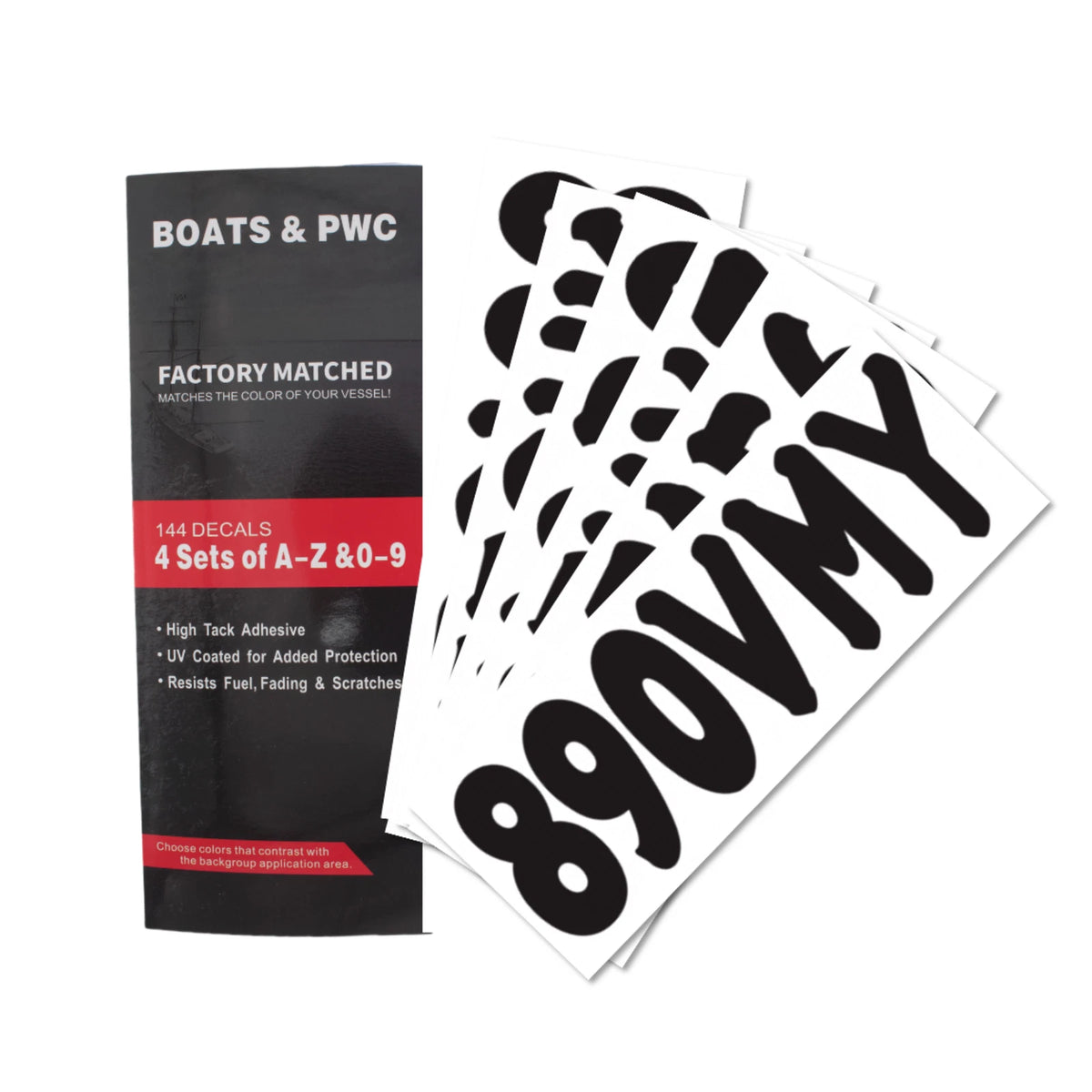 Boat Hull Identification Registration Kit 4 Sets of A-Z & 0-9 for Marine Vehicle