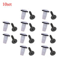 10 Sets of Car Wheel Arch for Fender Lining Screw Grommets Clips Silver for