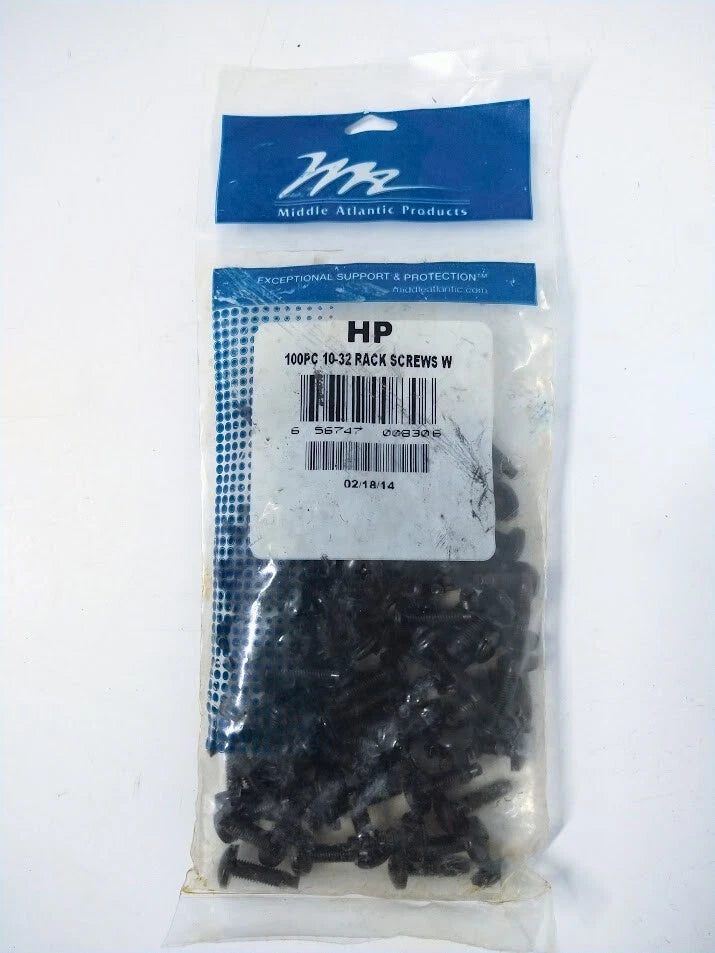Middle Atlantic 10-32, 3/4" Rack Screws - 100 Pack