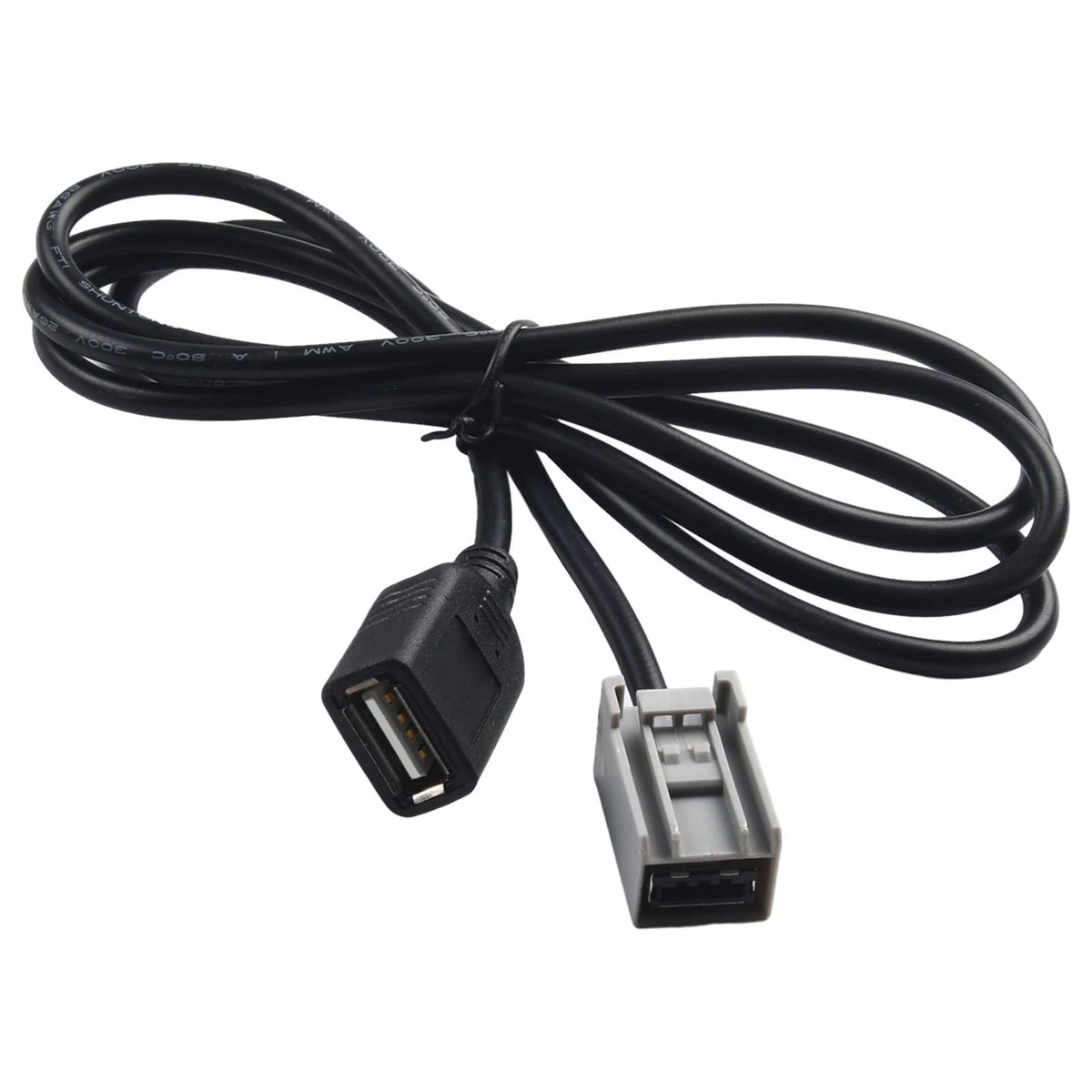 Cable Female Cable AUX Adapter for Port Black Charges the Device Female Cable
