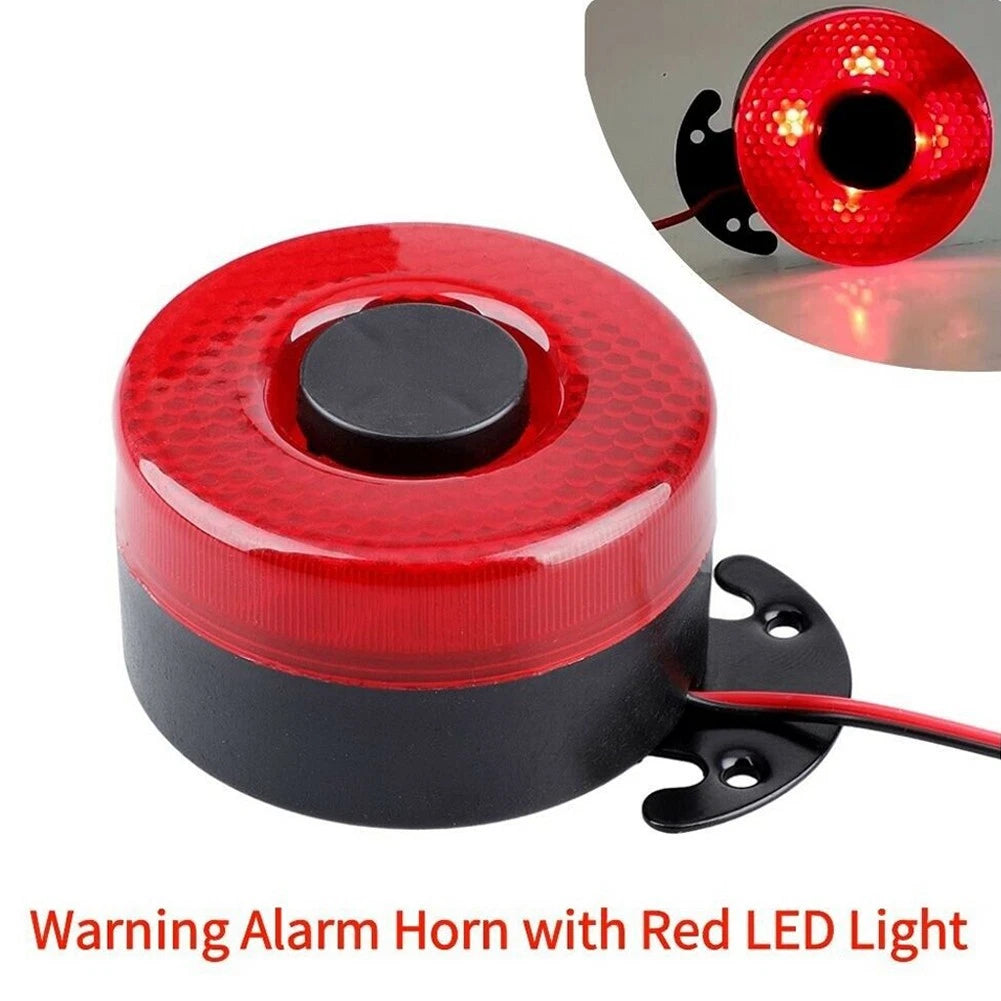 12V 24V Vehicle Backup Alarm with LED Light Loud 105dB Reversing Sound