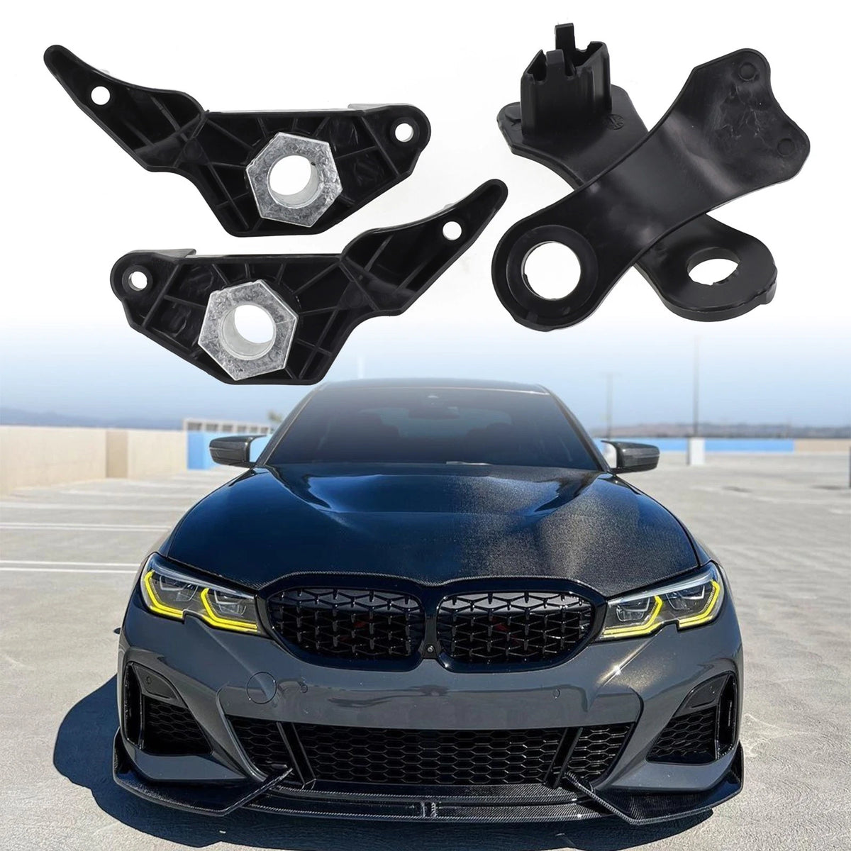 Headlight Brackets 4 PCS/Set 4X 63126941478(Le Ft) 63126949633(Le Ft) Brackets